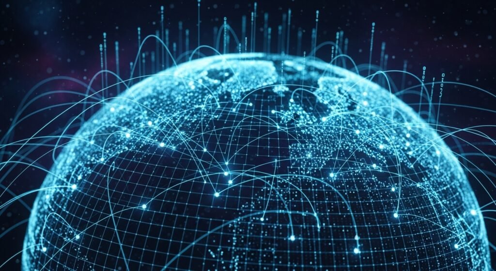 테더가 투자한 탈중앙화 P2P 네트워크의 노드 연결 구조 시각화